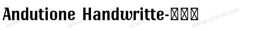 Andutione Handwritte字体转换